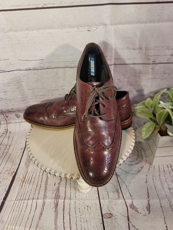 Joseph Abboud Other - Joseph Abboud Mens Brown Mahogony Leather Wingtip Oxford Shoes Brogue Size 10